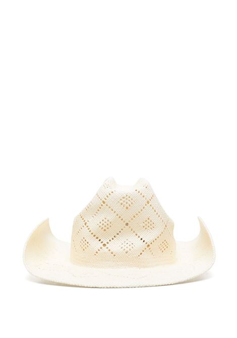 Cappello Cowboy in paglia  in bianco Ruslan baginskiy - donna RUSLAN BAGINSKIY | CWB035STRVSH11PSRB035